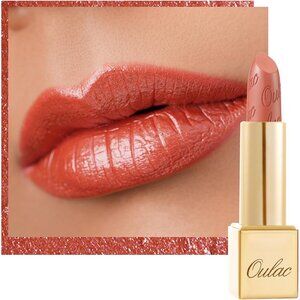🆕 Metallic Pumpkin Color Lipstick Halloween Moisturizing Creamy Formula Vegan